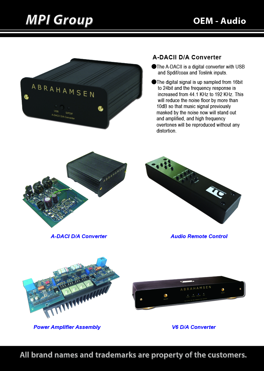Electronics OEM Audio Assembly